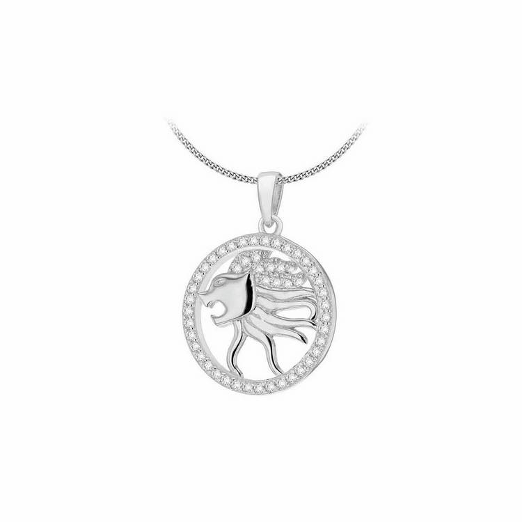 Revere sterling silver Leo zodiac pendant necklace (British brand)