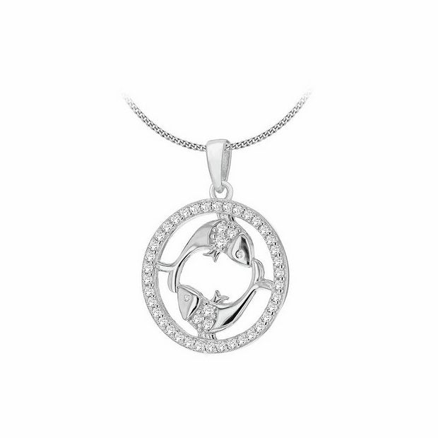 Revere sterling silver Pisces pendant necklace (British brand)