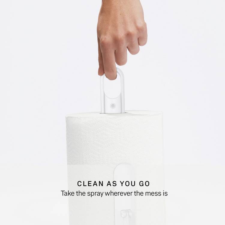 Simplehuman paper towel holder with spray pump white (British brand)