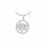Revere Taurus pendant sterling silver rhodium plated 46cm, imported from the UK