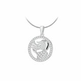 Revere Virgo zodiac pendant in sterling silver with cubic zirconia, imported from the UK