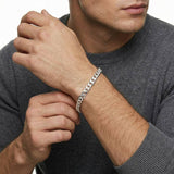 Revere sterling silver diamond cut stardust curb bracelet 20cm, imported from the UK