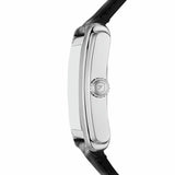 Fossil Carraway black croco leather watch with silver dial, UK version