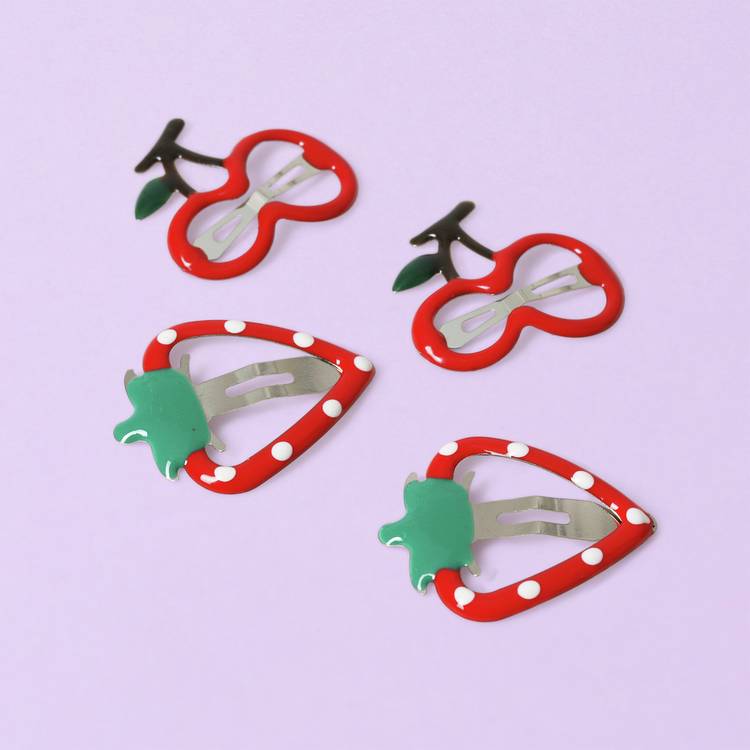 Flitzy Fruit Hair Clips pack of 4, UK version