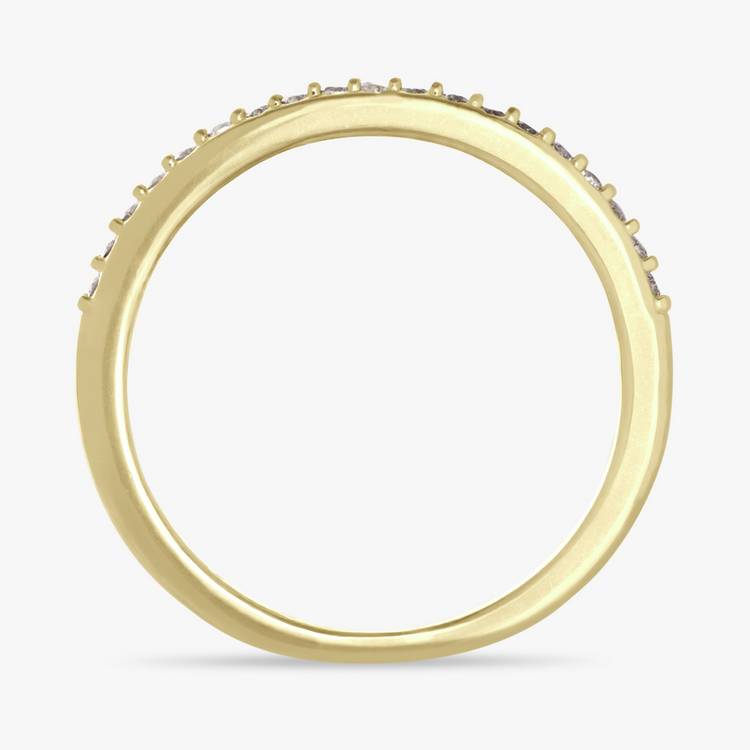 Revere gold plated ring with cubic zirconia large, UK version