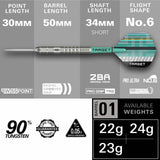 Target Darts Hydro 90% tungsten steel tip darts (British brand)