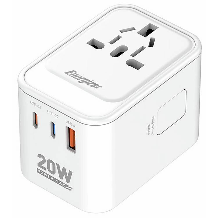 Energizer ETC200 travel charger 20W USB-A USB-C, UK version