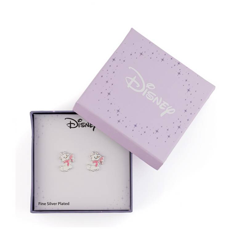 Disney Marie stud earrings with pink bow (British brand)