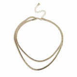 Argos Freedom Gold-tone Double Row Snake Chain Necklace 45cm- Buy online at McGrocer