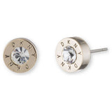 Argos DKNY Logo Crystal Gold Tone Stud Earrings- Buy online at McGrocer