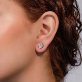 DKNY gold tone crystal stud earrings (British brand)