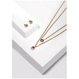 DKNY gold tone crystal stud earrings (British brand)