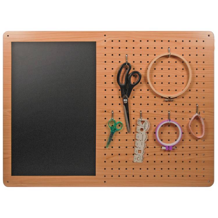 Cathedral peg board with magnetic chalkboard 55x75cm, UK version