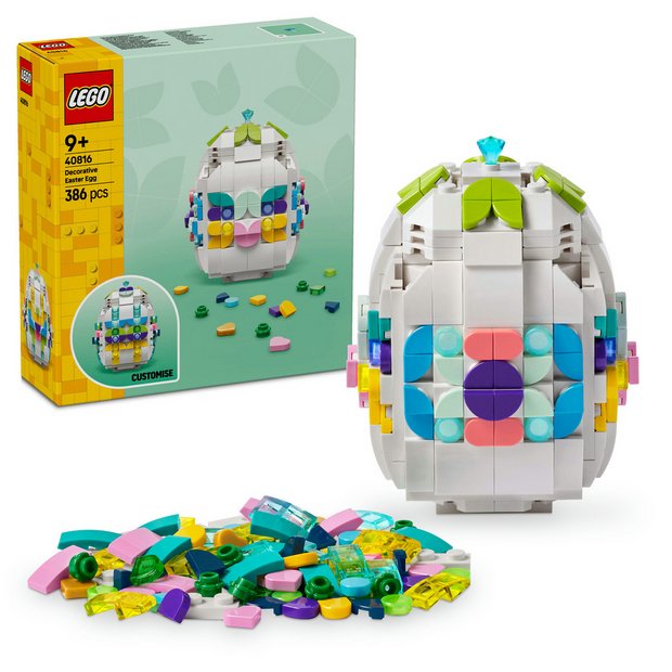 LEGO decorative Easter egg toy customisable 40816 386 pieces, imported from the UK