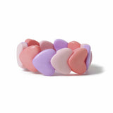 Flitzy kids colourful heart stretch bracelet 7cm, UK version