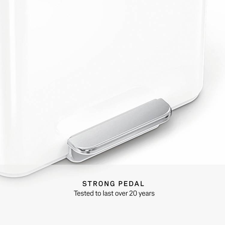 Simplehuman mini recycler pedal bin White 15 Litre, imported from the UK