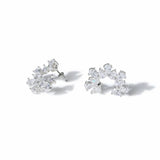 Freedom crystal circle stud earrings gold-plated 20mm - British product