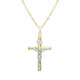Revere 9ct gold crucifix pendant with 18-inch chain - British product