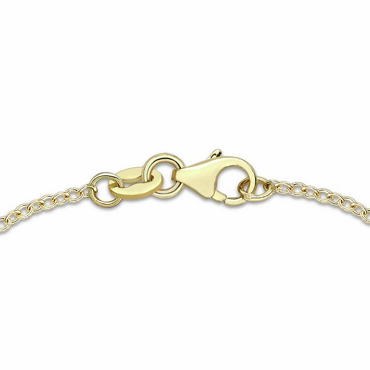 Revere 9ct multicoloured gold cubic zirconia heart bracelet 19cm (British brand)