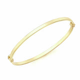 Revere 9ct yellow gold hinged bangle 3mm (British brand)