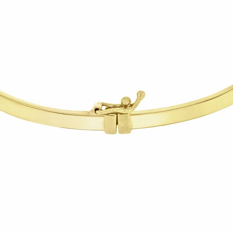 Revere 9ct yellow gold hinged bangle 3mm (British brand)