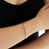 Revere 9ct yellow gold hinged bangle 3mm (British brand)