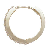 Revere 9ct gold cubic zirconia hoop earrings - British product