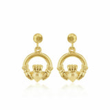 Argos Revere 9ct Yellow Gold Claddagh Drop Earrings 19mm- Buy online at McGrocer