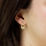 Revere 9ct yellow gold Claddagh drop earrings, UK version