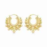 Revere 9ct yellow gold creole earrings 28mm, UK version