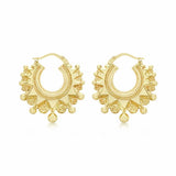 Revere 9ct yellow gold creole earrings 28mm, UK version
