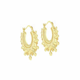 Revere 9ct yellow gold creole earrings 28mm, UK version