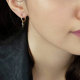 Revere 9ct yellow gold sleeper hoop earrings 11.5mm (British brand)