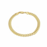 Revere 9ct yellow gold Cuban link bracelet 20cm, imported from the UK