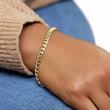 Revere 9ct yellow gold Cuban link bracelet 20cm, imported from the UK