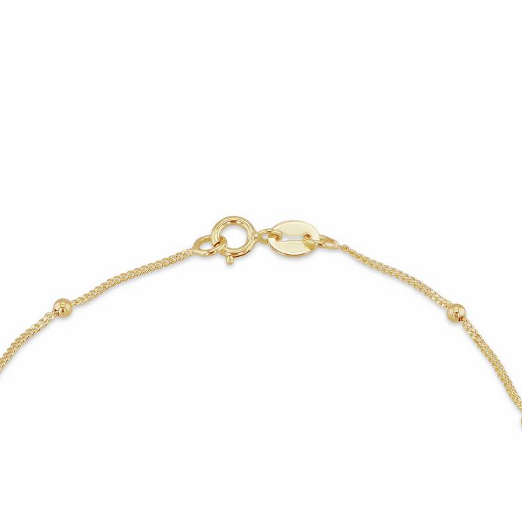 Revere 9ct yellow gold curb and ball bracelet 18cm (British brand)