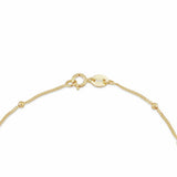 Revere 9ct yellow gold curb and ball bracelet 18cm (British brand)