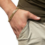 Revere 9ct yellow gold curb bracelet 8.9mm, imported from the UK