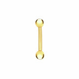 Argos Revere 9ct Gold Plated Curved Belly Bar 13.5mm- Buy online at McGrocer