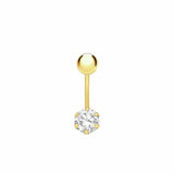 Argos Revere 9ct Gold Plated Curved Belly Bar 19mm- Buy online at McGrocer