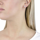 Revere cubic zirconia halo stud earrings, imported from the UK