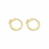 Revere 9ct gold cubic zirconia hoop earrings (British brand)