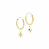 Revere 9ct gold hoop drop earrings, UK version