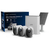 Argos Arlo Ultra 3 4K HDR Security Camera 3 Pack with Smarthub & Solar Panel- Buy online at McGrocer