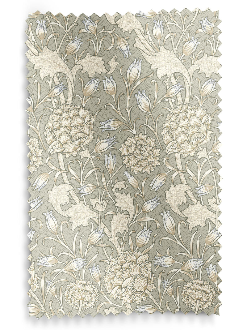 William Morris Wild Tulip roller blind sage green, UK version
