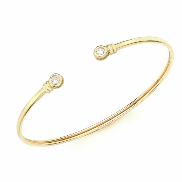 Revere 9ct gold plated torque bangle (British brand)