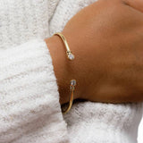 Revere 9ct gold plated torque bangle (British brand)