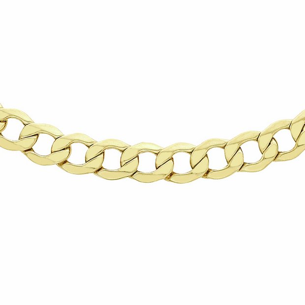 Revere 9ct yellow gold curb chain 20 inch, UK version