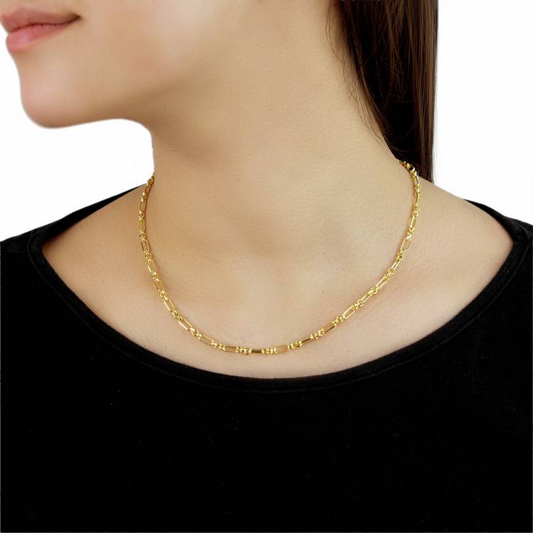 Revere gold figaro belcher chain 18 inch, UK version