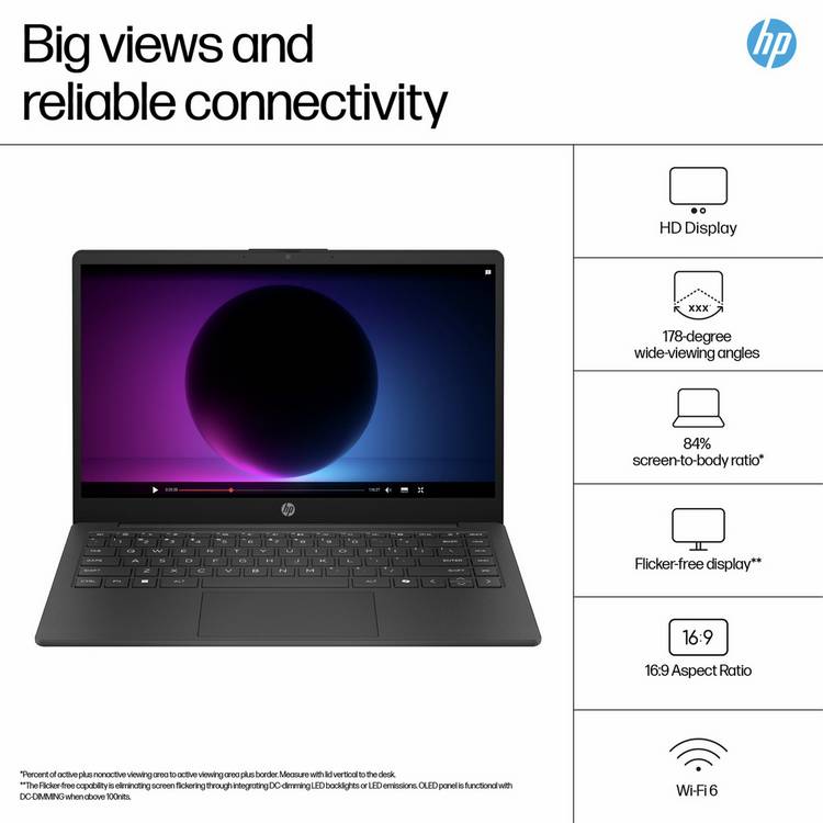 HP 14 laptop Intel N150 4GB 128GB - British product